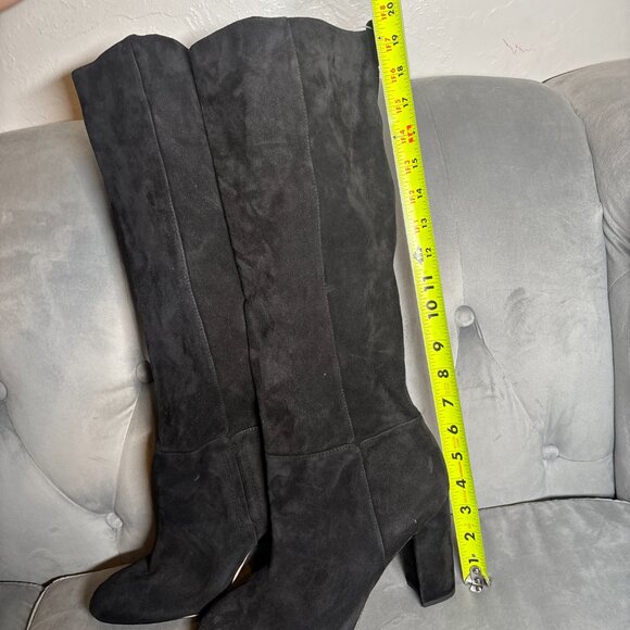 Sam Edelman Black Suede Knee High Block Heel Boots – Women’s Size 9.5 - Picture 3 of 10